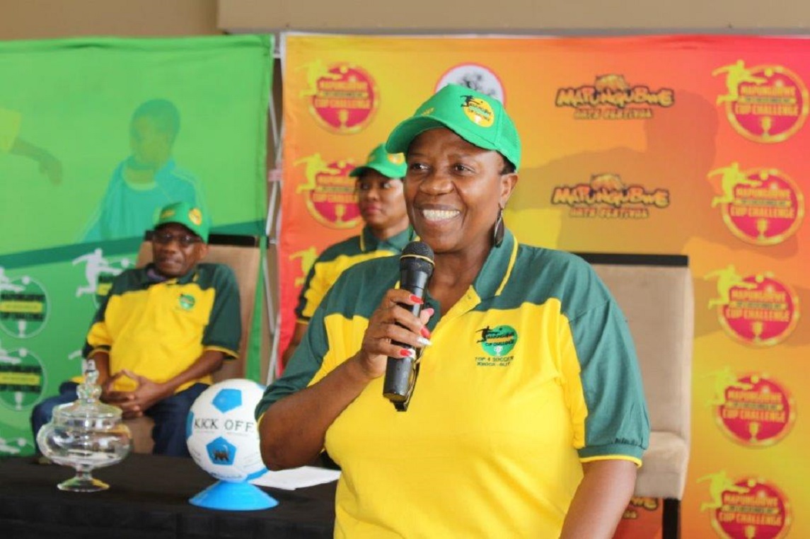 MEC Thandi Moraka Launch Mapungubwe top 4 Knock Out Soccer Challenge to take place at Seshego stadium on the 16th of December.